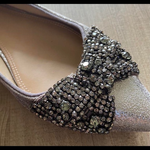 Tory Burch NIB Esme Jeweled Gray Flats 7.5M - Picture 16 of 16